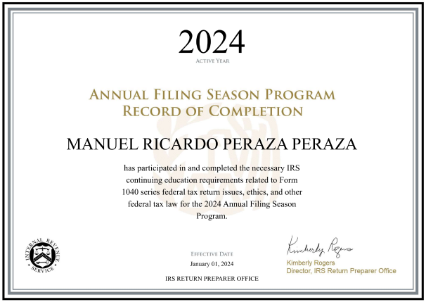 2024 M. Peraza AFPS Credential